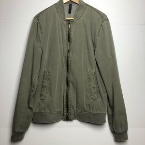 Zara Olive Green Bomber Jacket